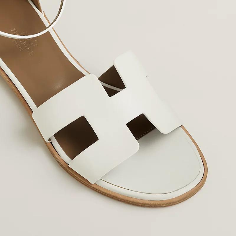 Giày Hermes Santorini Sandal Nữ Trắng